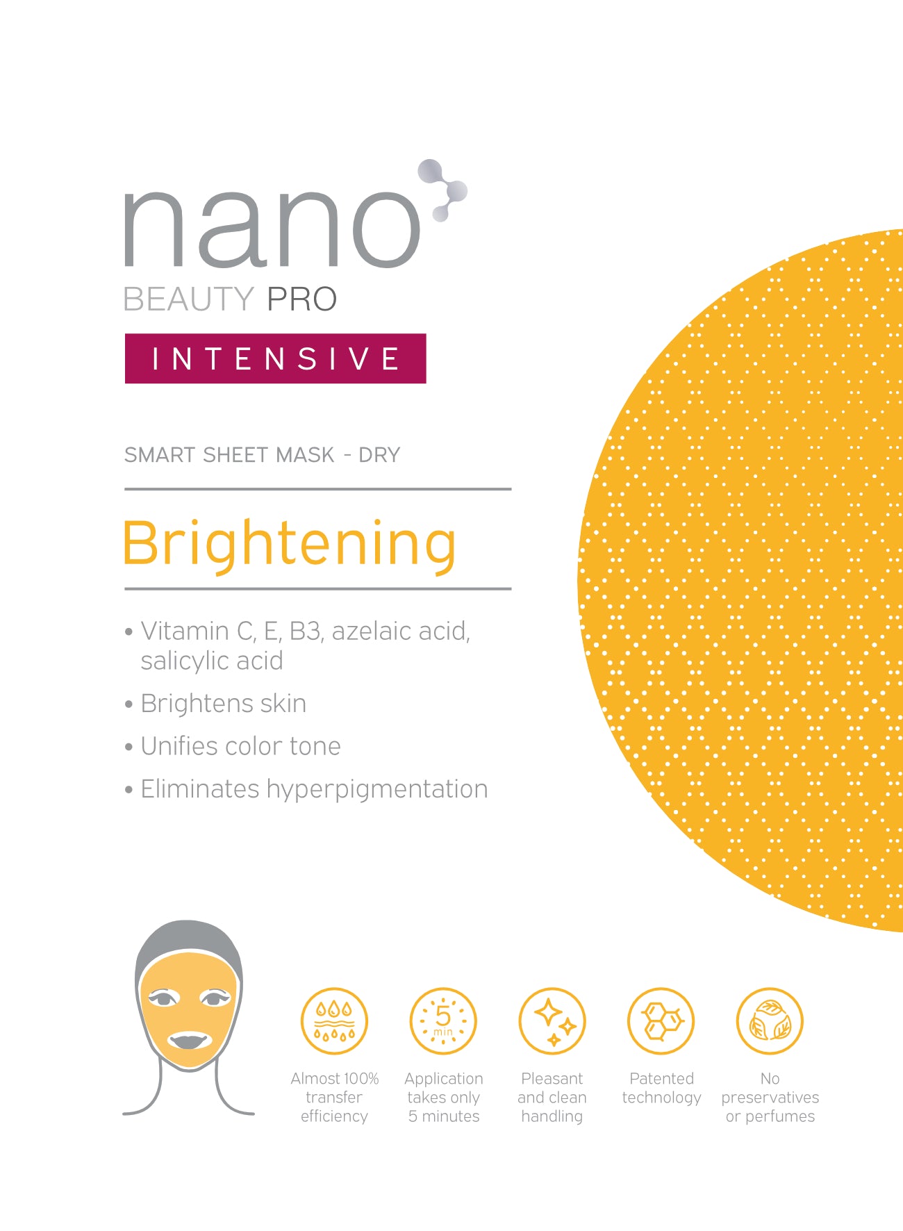 Nano Beauty Pro: Brightening Nanofiber Face Mask