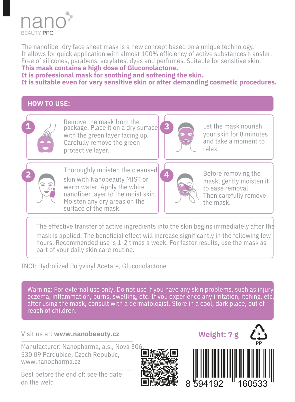 Nano Beauty Pro: Soothing Nanofiber Face Mask