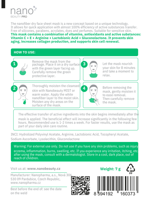 Nano Beauty Pro: Anti-Aging Nanofiber Mask for the Decolletage